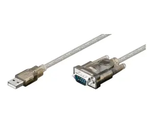 Kabel MicroConnect USB2.0 A (M) - DB9 Serial (M) 1,5 m przezroczysty