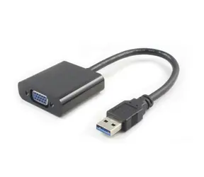 Adapter MicroConnect USB3.0 A (M) - VGA (F) czarny 