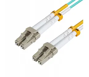 Cable światłowodowy MicroConnect LC/LC wielomodowy dupleks OM3 30m niebieski