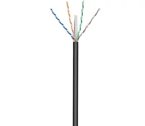 MicroConnect CAT6 U/UTP SOLID ZEWNĘTRZNY 100m czarny / PE