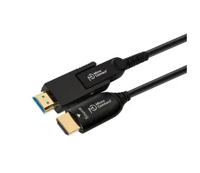 MicroConnect Premium Optic Fiber HDMI A - HDMI D z adapterem HDMI A MM 10m czarny