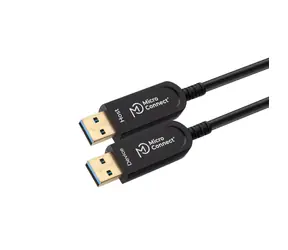 Kabel MicroConnect Premium Optic Fiber USB3.0 A (M) - USB3.0 A (M) 10m czarny / 5000Mbit/s