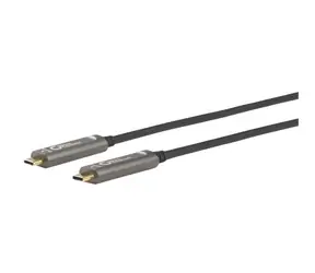 Kabel wideo światłowodowy MicroConnect Premium Optic Fiber USB C MM 10m czarny 