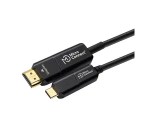 MicroConnect Premium Aktywny kabel światłowodowy USB C - HDMI 2.0 MM 10m czarny 