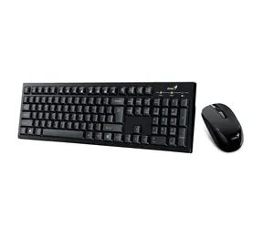Genius KM-8101 czarny / Zestaw bezprzewodowej klawiatury i myszy / USB / miniodbiornik 2,4 GHz / układ CZ+ SK 
