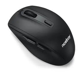 Niceboy OFFICE M30 BT czarny / bezprzewodowa mysz optyczna / 3200DPI / odbiornik USB + Bluetooth / 2,4 GHz / 1x AA / 6 przycisków