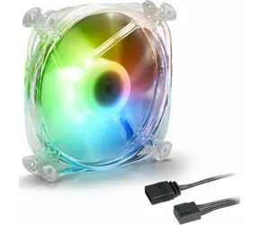 Sharkoon SHARK DISC PWM przezroczysty / wentylator / 120mm / RGB / 24,8 dBA
