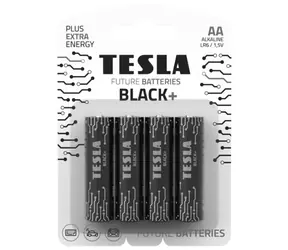 Bateria alkaliczna TESLA BLACK+ AA 4 szt. / LR06 / ołówek / blister 