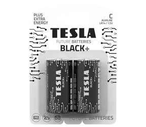 Bateria alkaliczna TESLA BLACK+ C 2szt / LR14 / mała jednoogniwo / blister 