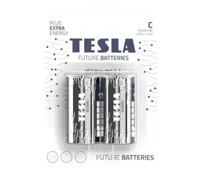 Bateria alkaliczna TESLA SILVER+ C 2szt / LR14 / mała jednoogniwo / blister 