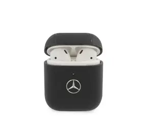 Skórzane etui Mercedes do Apple AirPods 1 i 2 w kolorze czarnym
