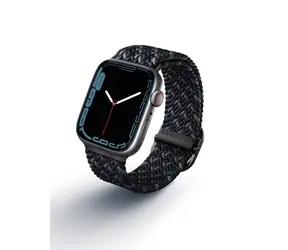 UNIQ Aspen Designer Edition Pleciony pasek do Apple Watch 45, 44 i 42 mm - NIEBIESKI Obsidian