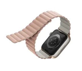 Dwustronny pasek magnetyczny UNIQ REVIX do Apple Watch 41, 40 i 38 mm - RÓŻ (różowo-beżowy)