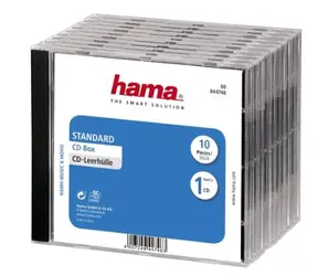 HAMA 44746 Zapasowe etui na CD BOX 10 szt. przezroczysto-czarne