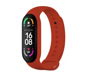 FIXED Pasek silikonowy Pasek do XIAOMI Band 7/Mi Band 6/Mi Band 5 czerwony