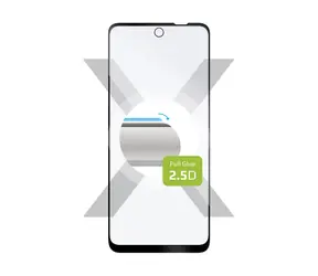 FIXED Ochronne szkło hartowane Full-Cover do Motorola Moto E32s czarne / klejenie na całym wyświetlaczu
