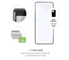 FIXED Ochronne szkło hartowane Full-Cover do Motorola Moto E22s czarne / klejenie na całym wyświetlaczu