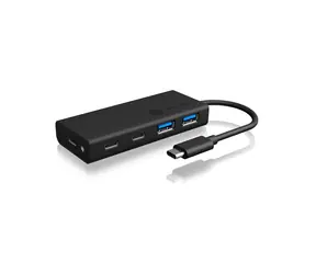 Icy Box IB-HUB1426-CPD czarny / koncentrator USB-C / 2x USB 3.0 A / 2x USB 3.0 C