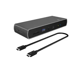 Icy Box IB-DK8801-TB4 szaro-czarny / Stacja dokująca / 4X USB-A / 2x USB-C / HDMI / SD / RJ45 / jack 3,5 mm