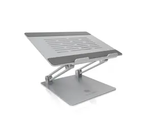 Icy Box IB-NH300 srebrny / Uchwyt na laptopa / regulowana wysokość / do 17" / aluminium