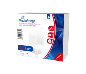 MediaRange BOX32-T pudełko na płyty CD/DVD przezroczyste / 10 szt. 
