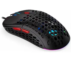 Endorfy LIX PLUS czarny / optyczny / przewodowy / gamingowy / 19000 dpi / PAW3370 / 6 przycisków / RGB / Kailh GM8.0 / USB / 1,8m