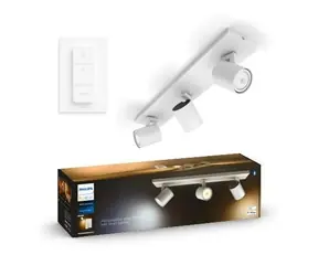 Philips Hue WA Runner Spot LED 3x GU10 5W biały / 350lm / 2200-6500K / IP20 / kontroler