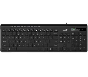 Genius Slimstar 230 II czarny / Klawiatura / USB / Układ CZ+ SK / 1,5 m
