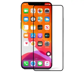 CUBE1 Full-Cover Ochronne szkło hartowane 2.5D do Apple iPhone 11/XR czarne / na cały wyświetlacz / 0,33 mm / twardość 9H 