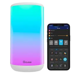 Govee Aura SMART biała / inteligentna lampa LED / 12W / 350lm / BT / Wi-Fi / RGBIC