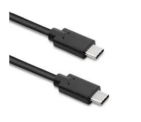 Qoltec 52353 USB-C - Kabel USB-C 3M czarny / kabel do transmisji danych / USB-C 3.1  