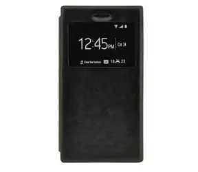 Etui 4-OK z podstawką na książkę do Huawei Ascend P8 Lite w kolorze czarnym