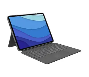 Etui ochronne Logitech Combo Touch z klawiaturą brytyjską do Apple iPad Pro 11" (1., 2. i 3. generacji) w kolorze szarym