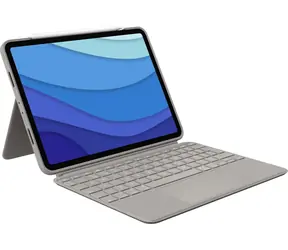 Pokrowiec ochronny Logitech Combo Touch z klawiaturą brytyjską do Apple iPad Pro 11 cali (1., 2. i 3. generacji) piaskowy