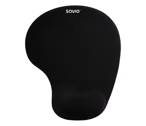 Savio MP-01B czarna / podkładka pod mysz z podpórką na nadgarstki
