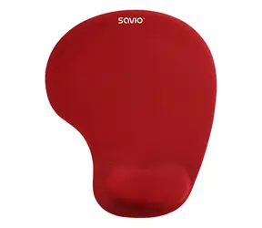 Savio MP-01BL czerwona / podkładka pod mysz z podpórką na nadgarstki