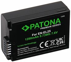 Akumulator PATONA do zdjęcia Nikon EN-EL25 1280mAh / Li- ION / Premium / Z50 / Z fc