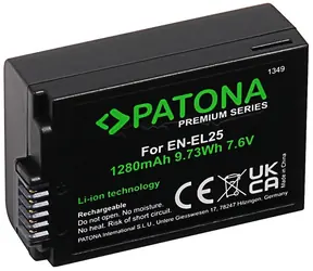 Akumulator PATONA do zdjęcia Nikon EN-EL25 1280mAh / Li- ION / Premium / Z50 / Z fc