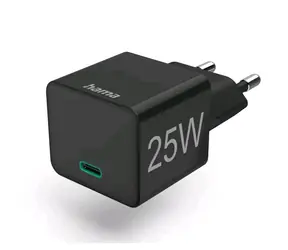 HAMA Ładowarka USB 25W czarna / 1x USB-C / PD/QC