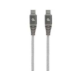 Kabel Gembird USB-C (M) - USB-C (M) 2.0 / 1,5 m / PD / pleciony / szary