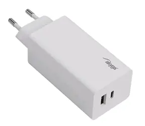 Akyga AK-CH-20 biały / ładowarka sieciowa / 100W / 5A / GaN / QC / USB-A / USB-C 