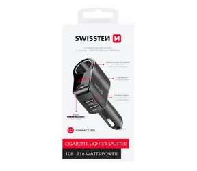 Adapter Swissten CL 2x USB-A + USB-C + CL / do 216W 
