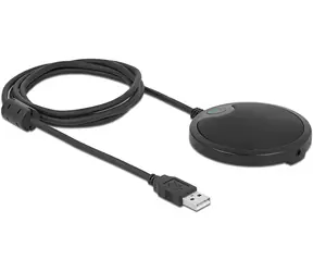 Kabel DeLock do mikrofonu pojemnościowego konferencyjnego wielokierunkowego 1,5 m czarny