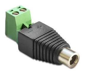 DeLock Adapter DC 5,5 x 2,5 mm (F) - listwa zaciskowa 2-pinowa, 2-częściowa