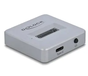 DeLock Stacja dokująca M.2 do dysków SSD M.2 NVMe PCIe z USB Type-C (F) szara