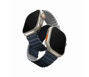 Dwustronny magnetyczny pasek magnetyczny UNIQ Revix do zegarka Apple Watch 49/45/44/42MM niebiesko-szary