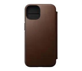 Etui Nomad Leather MagSafe Folio do Apple iPhone 14 w kolorze ciemnobrązowym