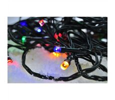 Solight 1V102-M LED Zewnętrzny sznur świąteczny / 200 LED / 20m / kabel 5m / 8 funkcji / timer / IP44 / wielokolorowy