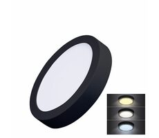 Minipanel LED Solight WD170-B CCT / wpuszczany / 12W / 900lm / 3000K / 4000K / 6000K / okrągły / kolor czarny