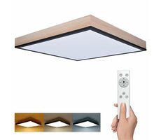 Lampa sufitowa LED Solight WO802 z pilotem / kwadrat / dekor drewniany / 3000lm / 40W / 45x45cm